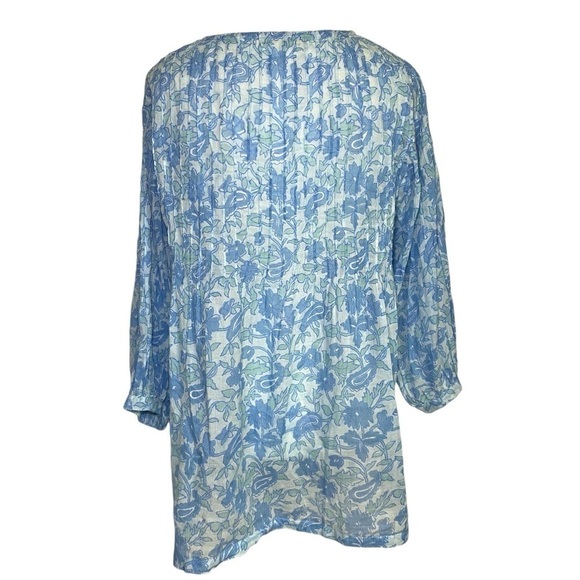 Dolma Alya Top in Blue Floral - Picture 2 of 15